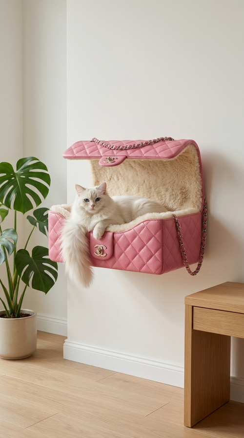 Chanel Cat Bed Pink